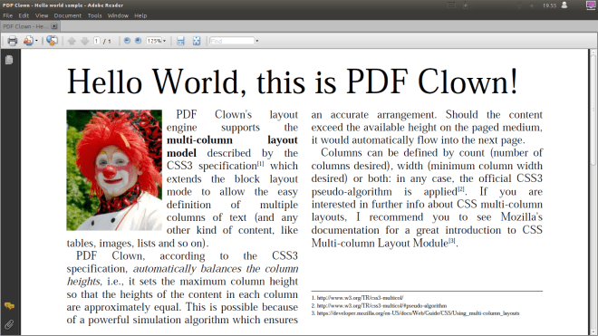 Multi-column layout sample