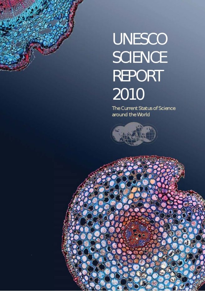 Front page of the UNESCO Science Report 2010 rendered by PDF Clown (clipped (crop box))