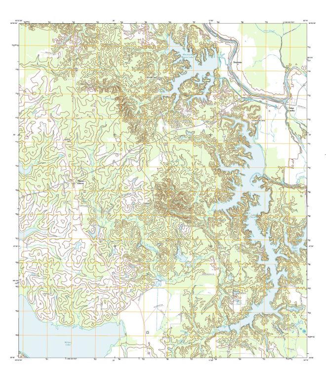 USGS map as rendered by Adobe Reader
